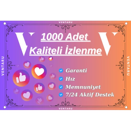  ⭐KALİTE Instagram 1000 İzlenme
